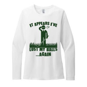 Funny Golf It Appears Ive Lost My Balls Again Womens CVC Long Sleeve Shirt