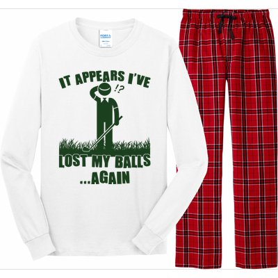 Funny Golf It Appears Ive Lost My Balls Again Long Sleeve Pajama Set