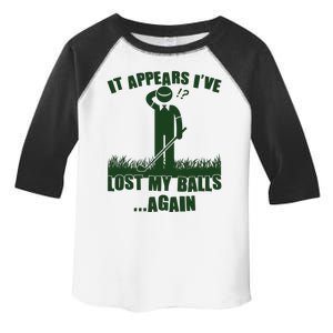 Funny Golf It Appears Ive Lost My Balls Again Toddler Fine Jersey T-Shirt