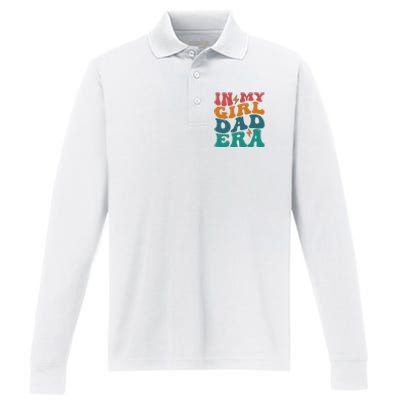 Funny Groovy In My Girlss Dad Era Performance Long Sleeve Polo