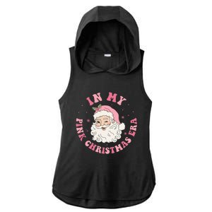 Funny Groovy In My Pink Christmas Era Xmas Gift Ladies PosiCharge Tri-Blend Wicking Draft Hoodie Tank