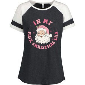 Funny Groovy In My Pink Christmas Era Xmas Gift Enza Ladies Jersey Colorblock Tee