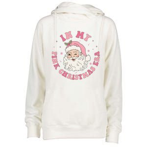 Funny Groovy In My Pink Christmas Era Xmas Gift Womens Funnel Neck Pullover Hood