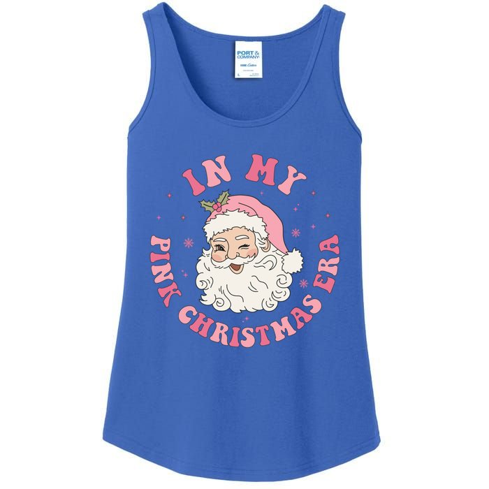 Funny Groovy In My Pink Christmas Era Xmas Gift Ladies Essential Tank