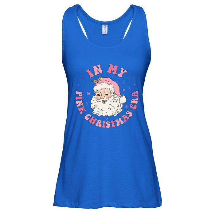 Funny Groovy In My Pink Christmas Era Xmas Gift Ladies Essential Flowy Tank