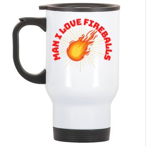 Fireballs Gift I Love Fireballs Funny Whiskey Gift Stainless Steel Travel Mug