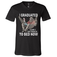 Funny Graduation I Graduated Can I Go Back To Bed Now V-Neck T-Shirt