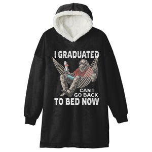 Funny Graduation I Graduated Can I Go Back To Bed Now Hooded Wearable Blanket