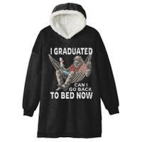 Funny Graduation I Graduated Can I Go Back To Bed Now Hooded Wearable Blanket