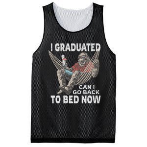 Funny Graduation I Graduated Can I Go Back To Bed Now Mesh Reversible Basketball Jersey Tank