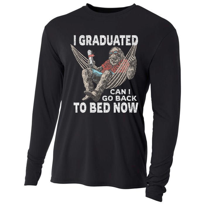 Funny Graduation I Graduated Can I Go Back To Bed Now Cooling Performance Long Sleeve Crew