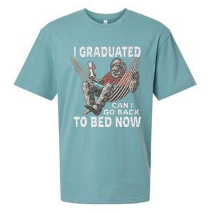 Funny Graduation I Graduated Can I Go Back To Bed Now Sueded Cloud Jersey T-Shirt