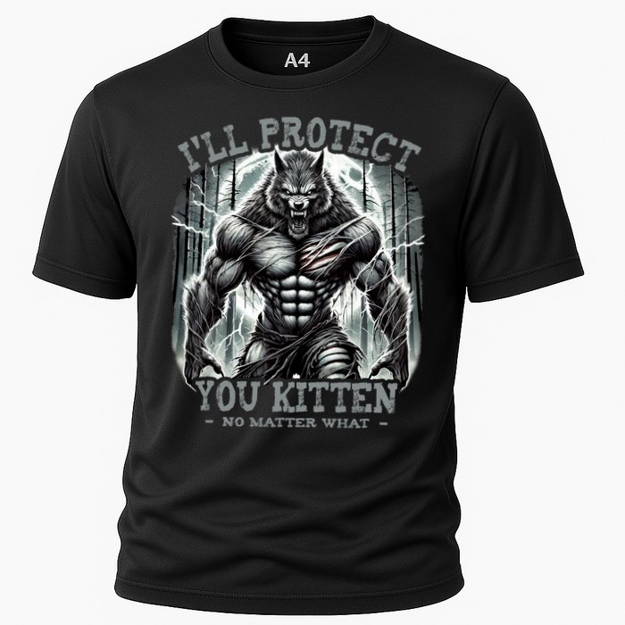 Funny Graphic ILl Protect You Kitten Alpha Wolf Cooling Performance Crew T-Shirt
