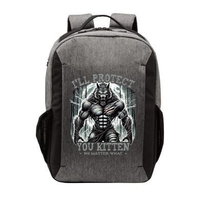 Funny Graphic ILl Protect You Kitten Alpha Wolf Vector Backpack