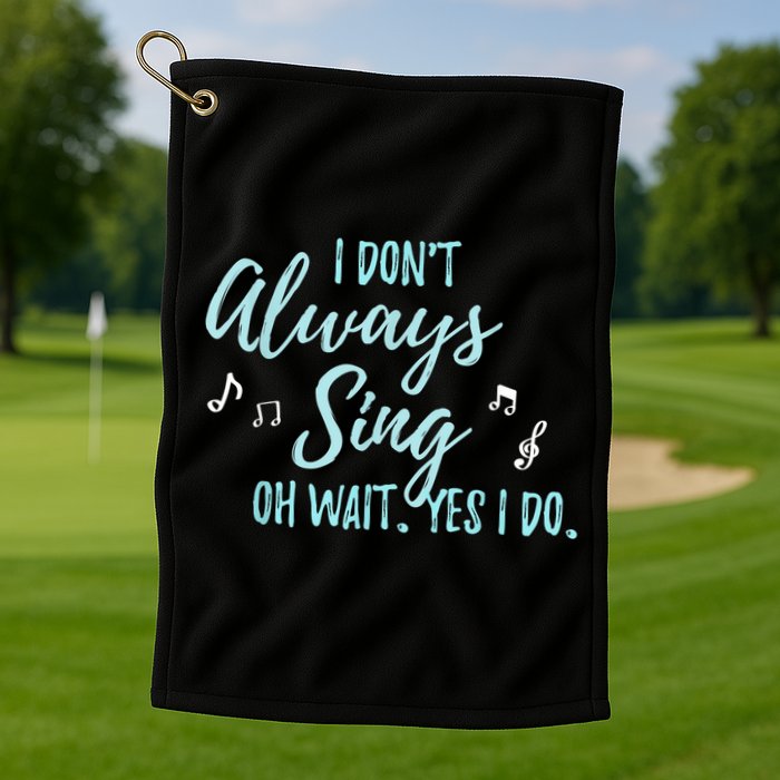 Funny Gift I Don't Always Sing Oh Wait Yes I Do Theater Quote Gift Golf Towel