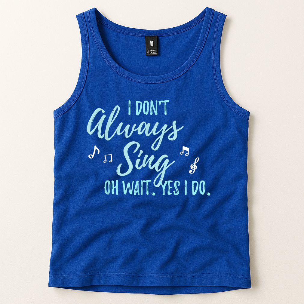 Funny Gift I Don't Always Sing Oh Wait Yes I Do Theater Quote Gift Tank Top
