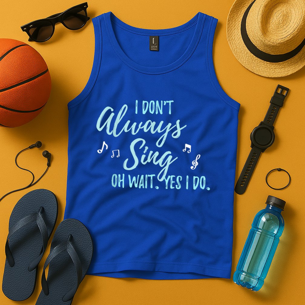 Funny Gift I Don't Always Sing Oh Wait Yes I Do Theater Quote Gift Tank Top