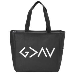 funny God Is Greater Than The Highs And Lows Zip Tote Bag