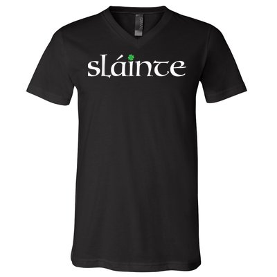 Funny Gift Irish Gaelic Slainte Gift V-Neck T-Shirt