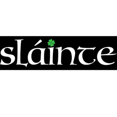 Funny Gift Irish Gaelic Slainte Gift Bumper Sticker