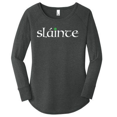 Funny Gift Irish Gaelic Slainte Gift Women's Perfect Tri Tunic Long Sleeve Shirt