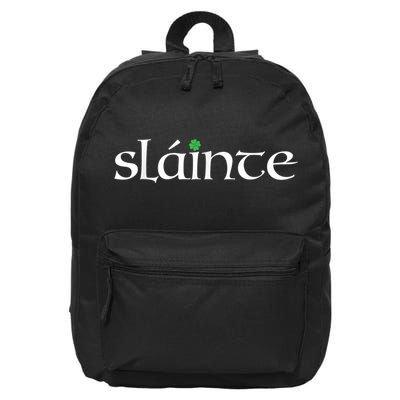Funny Gift Irish Gaelic Slainte Gift 16 in Basic Backpack
