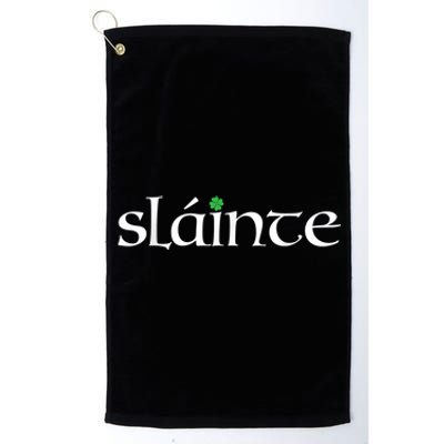 Funny Gift Irish Gaelic Slainte Gift Platinum Collection Golf Towel