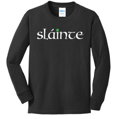 Funny Gift Irish Gaelic Slainte Gift Kids Long Sleeve Shirt