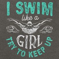 Funny Gift I Swim Like Try To Keep Up Funny Swimming Swimmer Gift Cotton Canvas Backpack