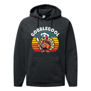 Funny Gobblegool Italian Gobble Turkey Day Fall Thanksgiving Performance Fleece Hoodie