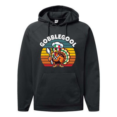 Funny Gobblegool Italian Gobble Turkey Day Fall Thanksgiving Performance Fleece Hoodie