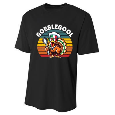 Funny Gobblegool Italian Gobble Turkey Day Fall Thanksgiving Performance Sprint T-Shirt