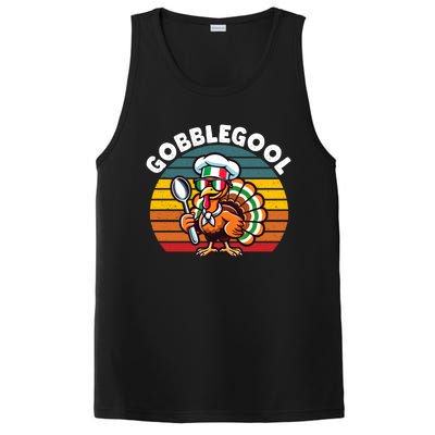 Funny Gobblegool Italian Gobble Turkey Day Fall Thanksgiving PosiCharge Competitor Tank