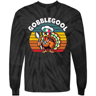 Funny Gobblegool Italian Gobble Turkey Day Fall Thanksgiving Tie-Dye Long Sleeve Shirt