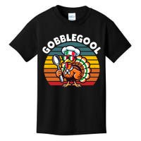 Funny Gobblegool Italian Gobble Turkey Day Fall Thanksgiving Kids T-Shirt