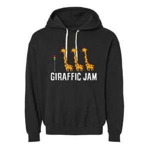 Funny Giraffic Jam Cute Giraffe Giraffe Pun Cute Giraffe Garment-Dyed Fleece Hoodie