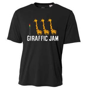 Funny Giraffic Jam Cute Giraffe Giraffe Pun Cute Giraffe Cooling Performance Crew T-Shirt