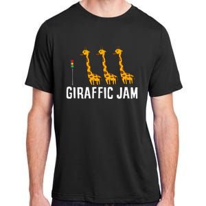 Funny Giraffic Jam Cute Giraffe Giraffe Pun Cute Giraffe Adult ChromaSoft Performance T-Shirt