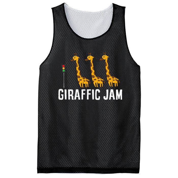 Funny Giraffic Jam Cute Giraffe Giraffe Pun Cute Giraffe Mesh Reversible Basketball Jersey Tank