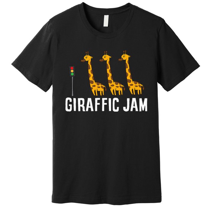 Funny Giraffic Jam Cute Giraffe Giraffe Pun Cute Giraffe Premium T-Shirt