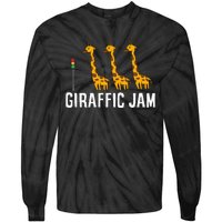 Funny Giraffic Jam Cute Giraffe Giraffe Pun Cute Giraffe Tie-Dye Long Sleeve Shirt