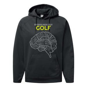 Funny Golf Joke Frustrated Angry Rubbish Golfer Dad Golfing Performance Fleece Hoodie