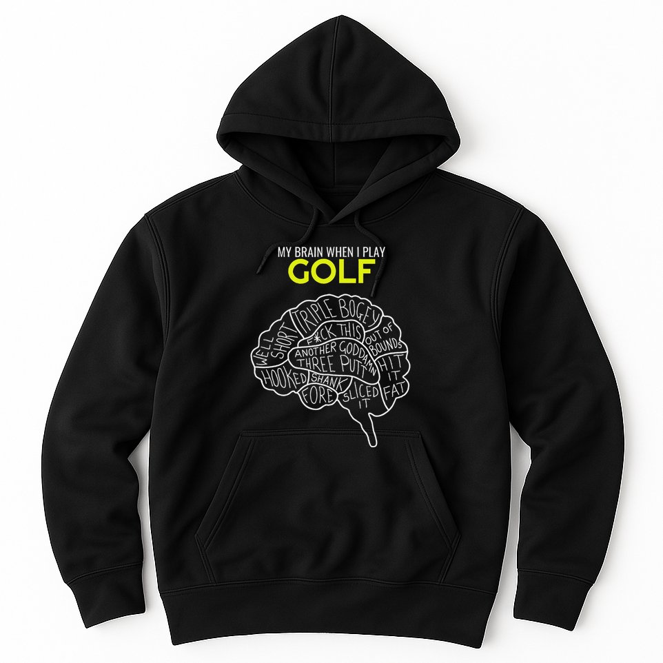 Funny Golf Joke Frustrated Angry Rubbish Golfer Dad Golfing Hoodie