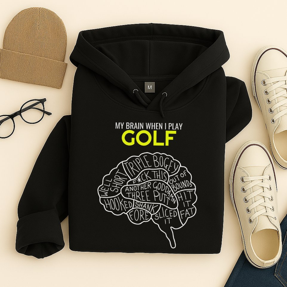 Funny Golf Joke Frustrated Angry Rubbish Golfer Dad Golfing Hoodie