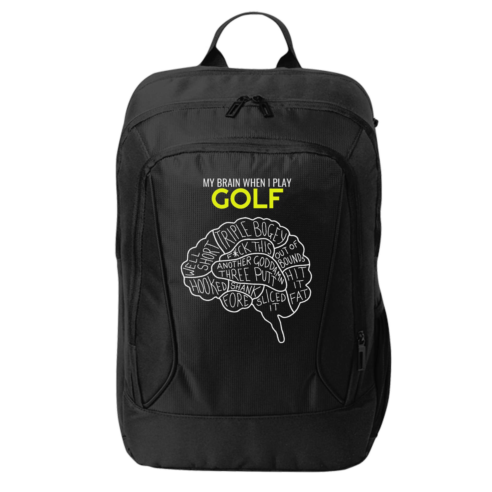 Funny Golf Joke Frustrated Angry Rubbish Golfer Dad Golfing City Backpack