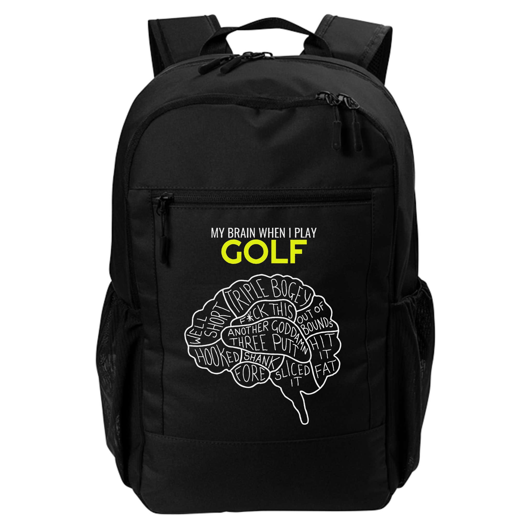 Funny Golf Joke Frustrated Angry Rubbish Golfer Dad Golfing Backpack