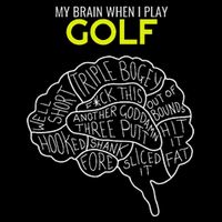 Funny Golf Joke Frustrated Angry Rubbish Golfer Dad Golfing Drawstring Bag