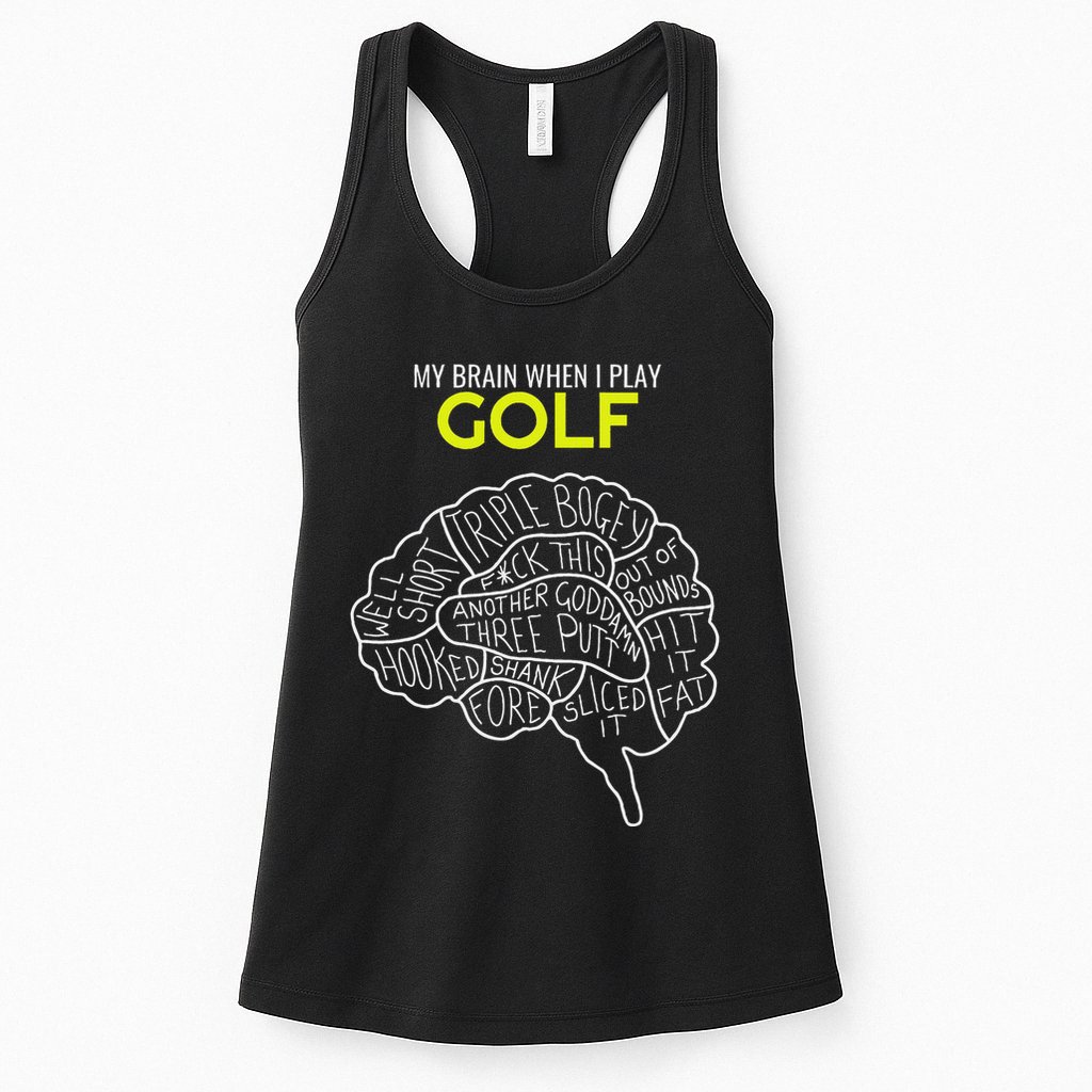 Funny Golf Joke Frustrated Angry Rubbish Golfer Dad Golfing Womens Tank Top