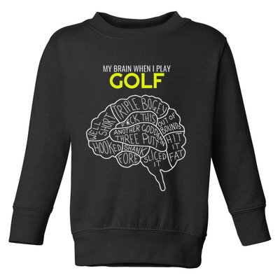 Funny Golf Joke Frustrated Angry Rubbish Golfer Dad Golfing Toddler Sweatshirt