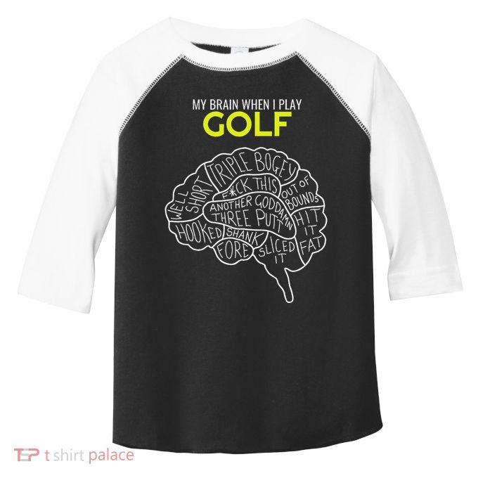 Funny Golf Joke Frustrated Angry Rubbish Golfer Dad Golfing Toddler Fine Jersey T-Shirt